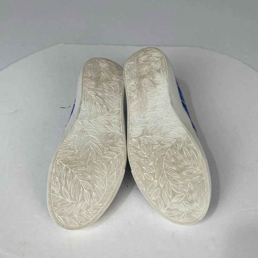 Lilly Pulitzer Women Size 6 Julie Blue‎ Paisley Print Slip On Canvas Shoes